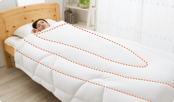 気持ちよさそうに眠りにつく女性